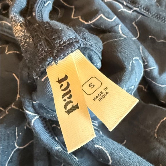 Pact Organic Fit & Flare Midi Dress Sz s Midnight Garden Built in Bra - Picture 4 of 4